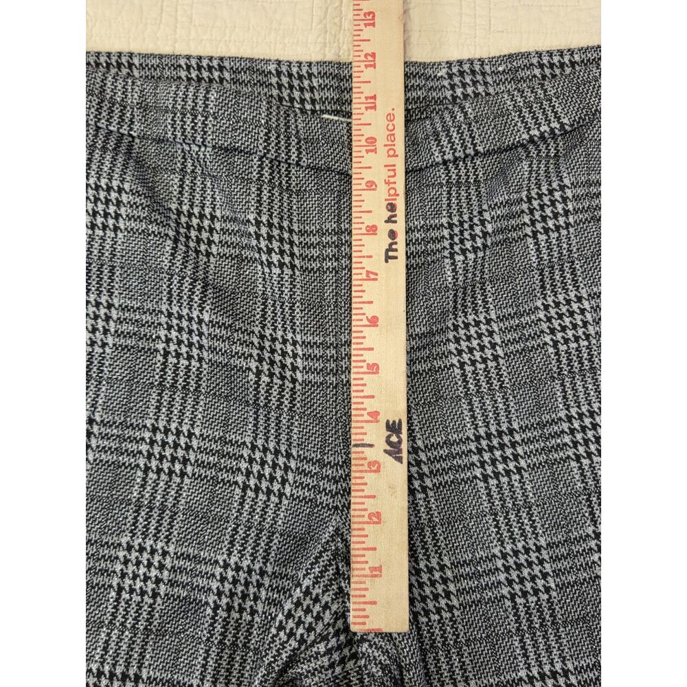 Anne Klein Women's Grey Glen Plaid Pull-On Slim Leg Knit Ankle Dress Pants Sz Lg - Picture 7 of 13